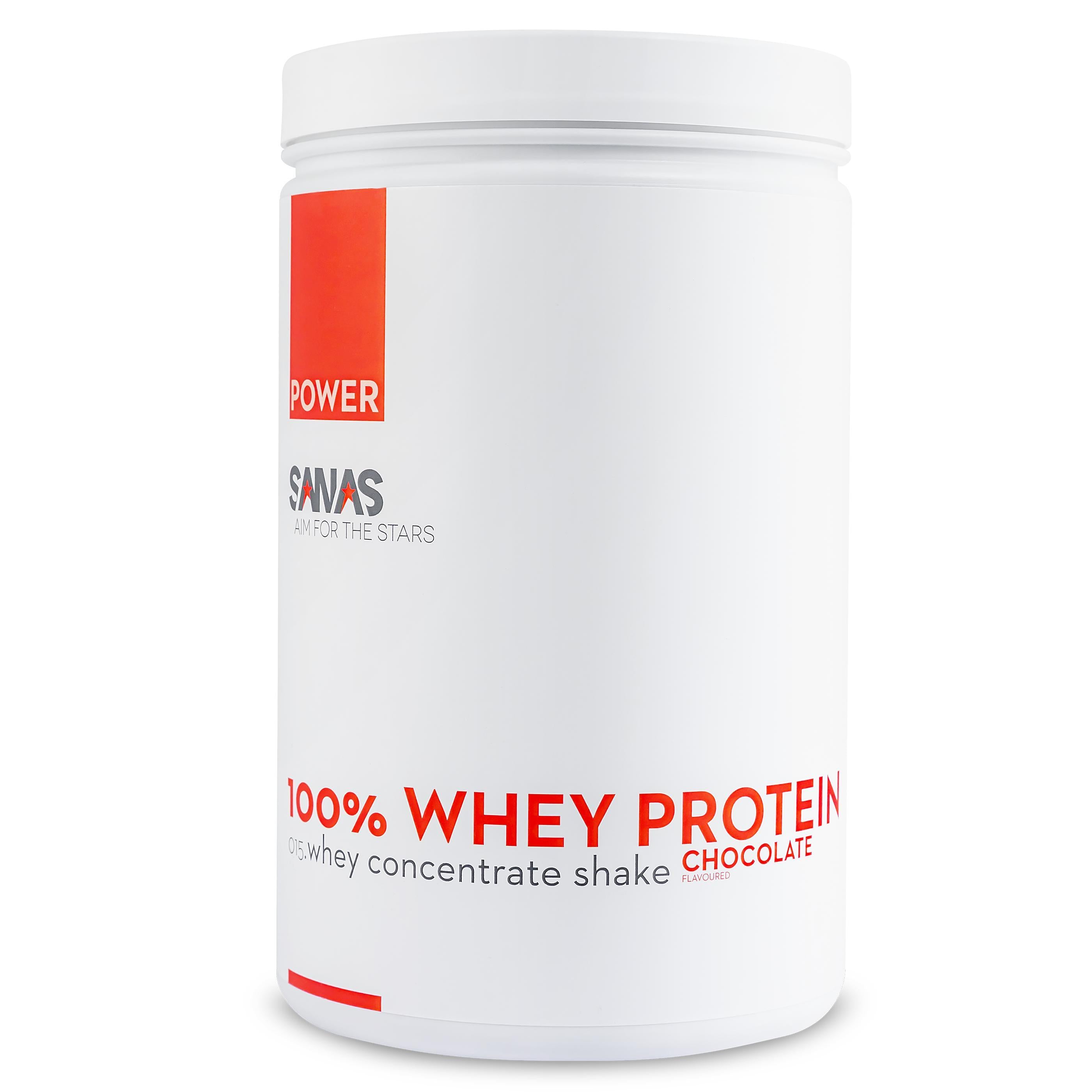 SANAS 100% WHEY PROTEIN (CHOCOLADESMAAK) (700GR) (GLUTEN FREE)