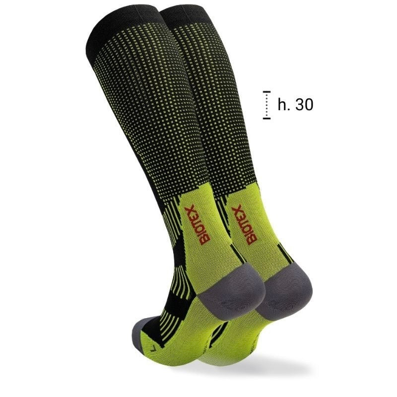 BIOTEX compression sock BLACK/LIME/GREEN