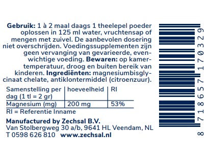 Zechsal magnesium bisglycinaat poeder 40 g