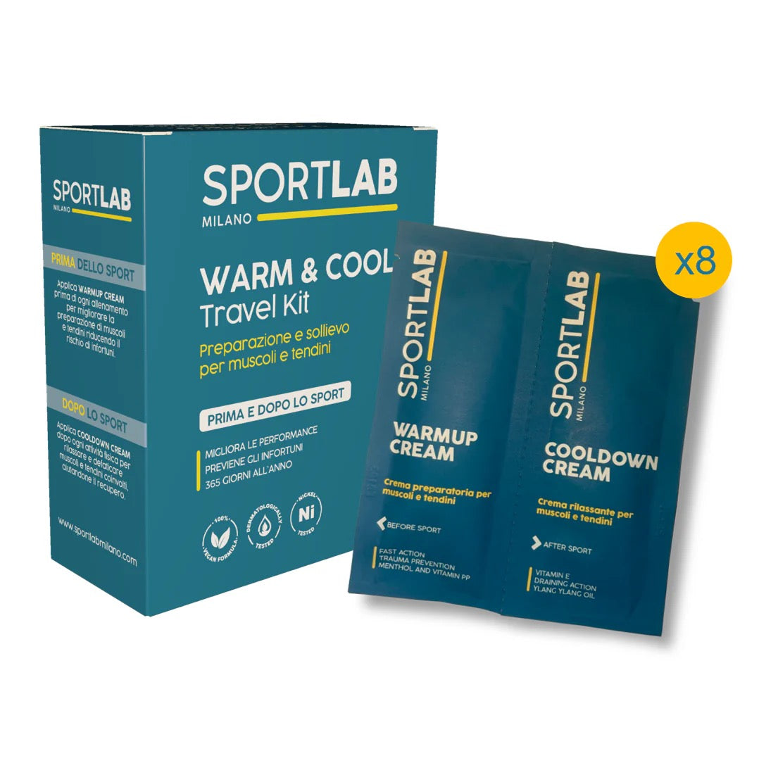 SPORTLAB WARM & COOL Travel Kit :Voorbereiding en verlichting voor spieren en pezen