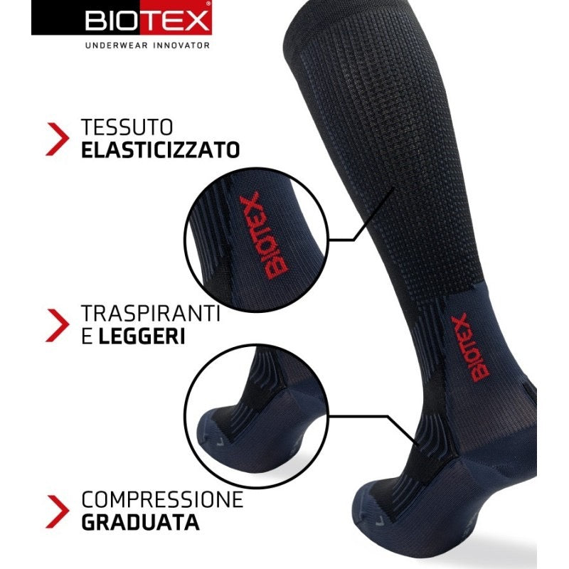 BIOTEX 3D Compression Sock ZWART