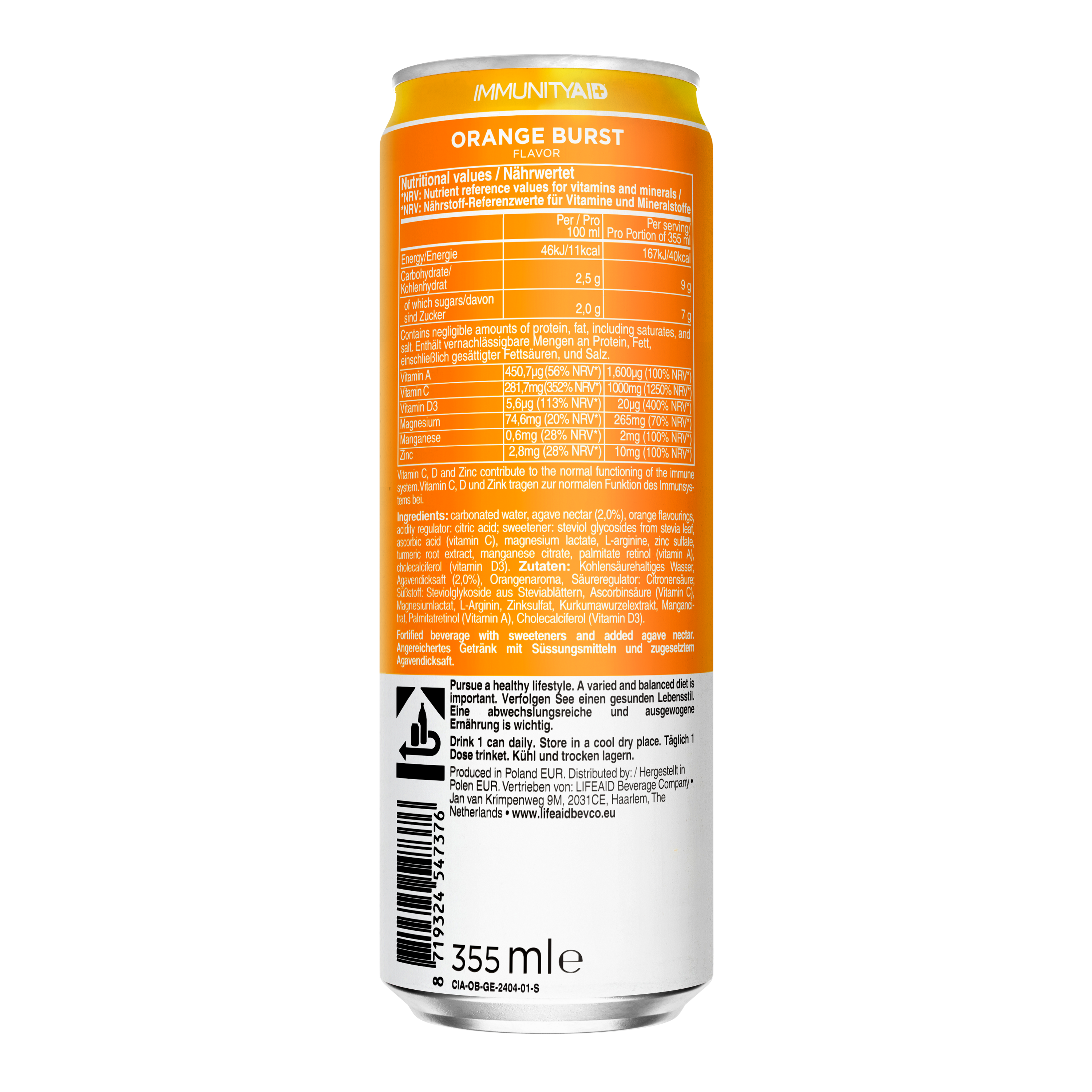 FITAID IMMUNE SUPPORT Echinacea + Zinc + Vitamins C & D3
