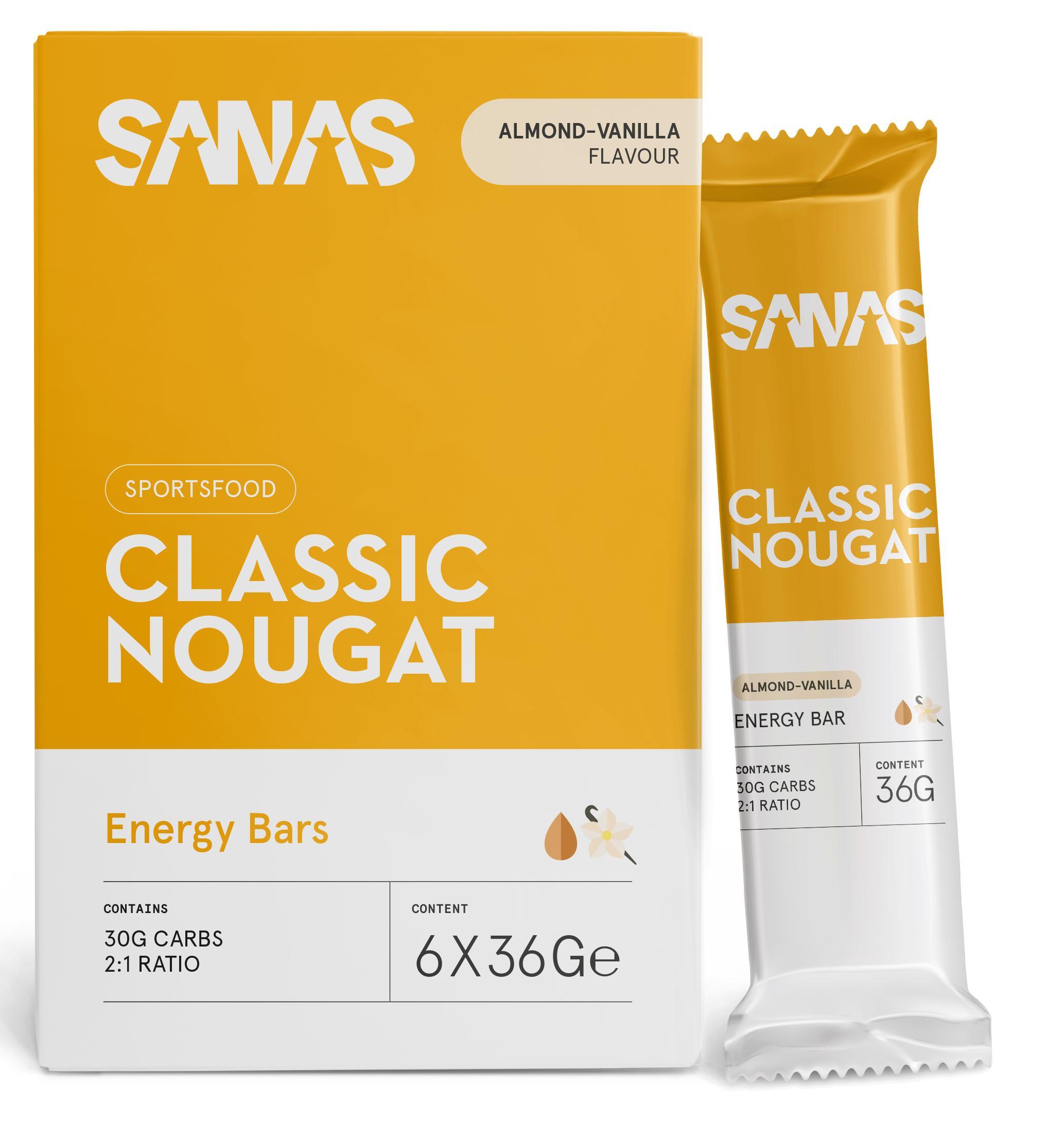 SANAS Nougat energy bar (6stuks)