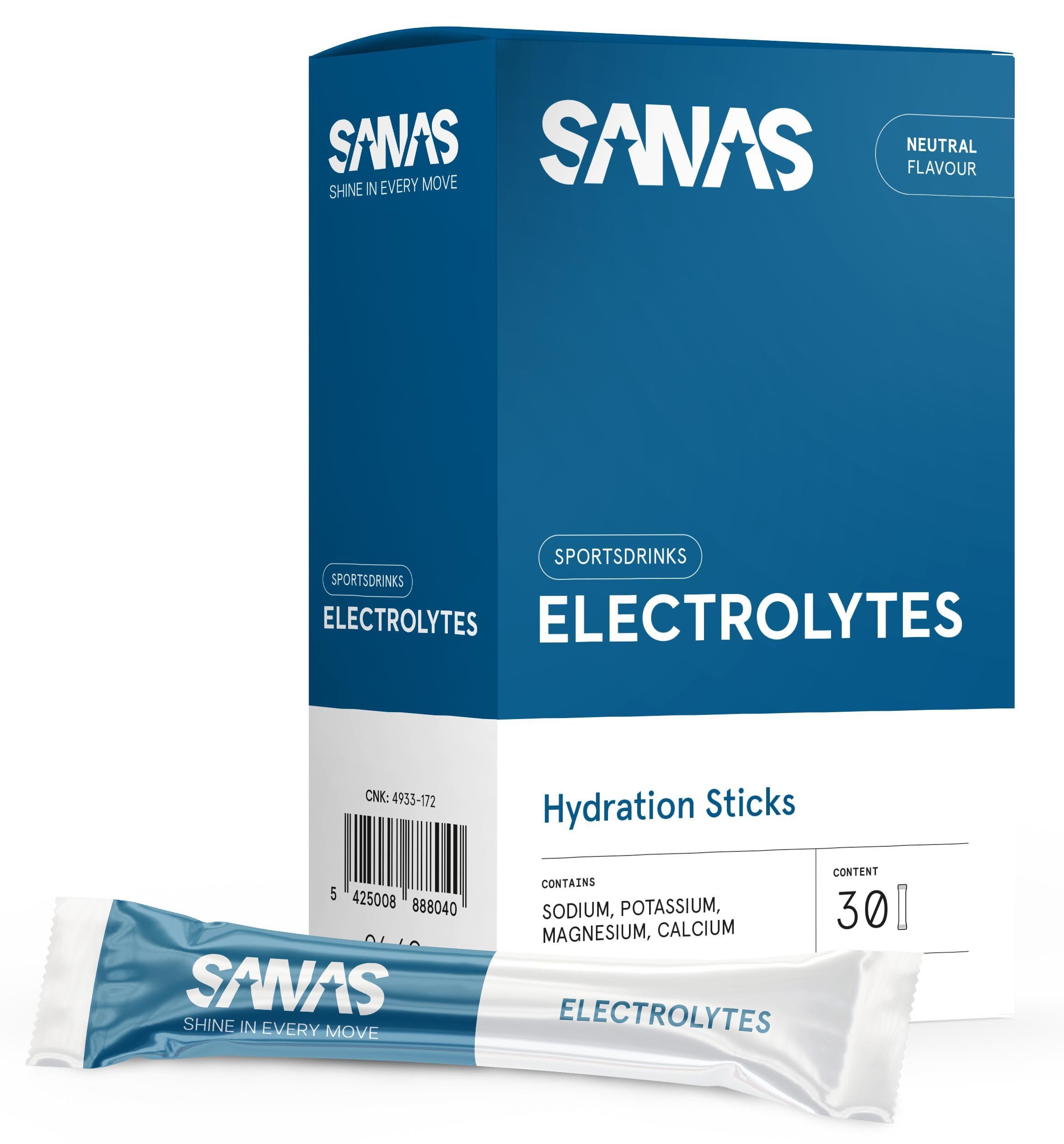 SANAS ELECTROLYTES (elektrolytendrank) NEUTRAAL 30 ZAKJES